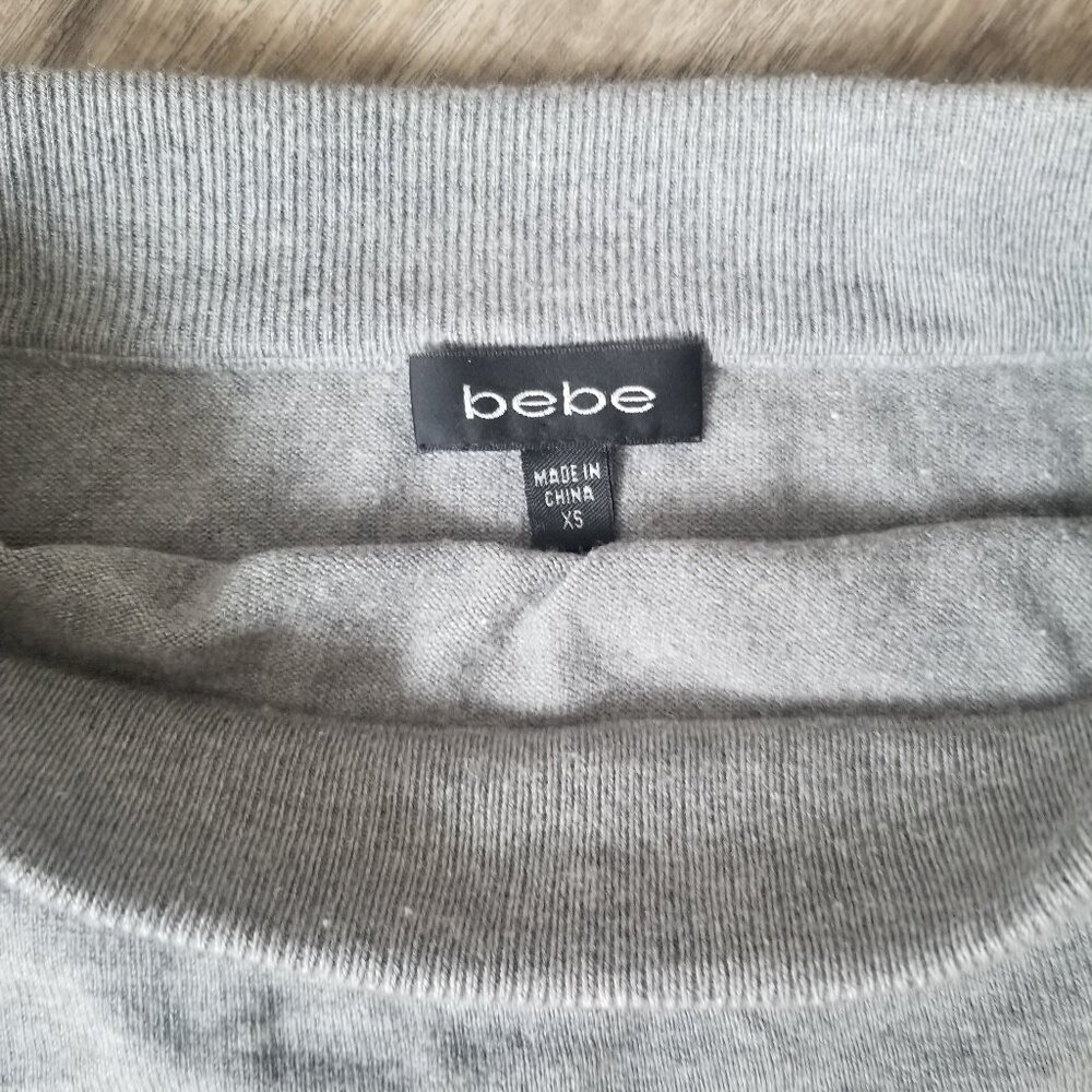 Vintage grey silk and cashmere Bebe tube top